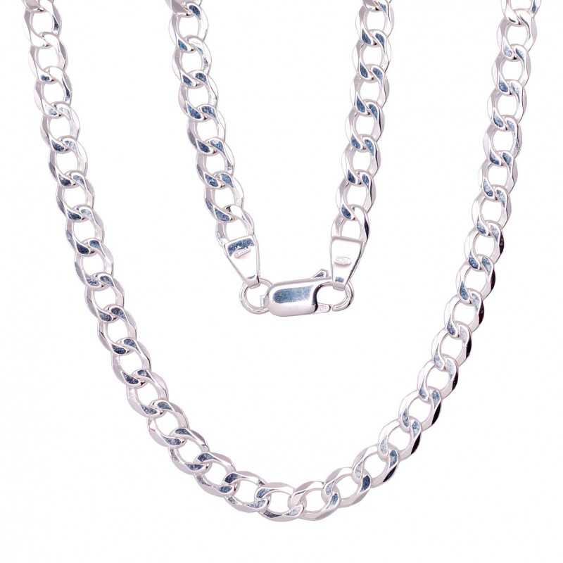 Sidabrinė grandinėlė Curb 4.5 mm