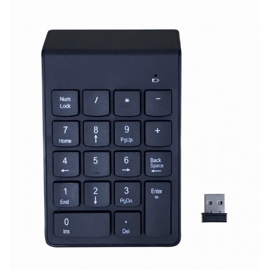  Gembird KPD-W-02 skaičių klaviatūra nešiojamas kompiuteris / kompiuteris „Bluetooth“ Juoda 
