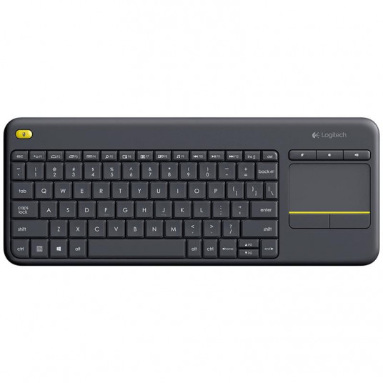 Keyboard Logitech K400 Plus SWE (W), black