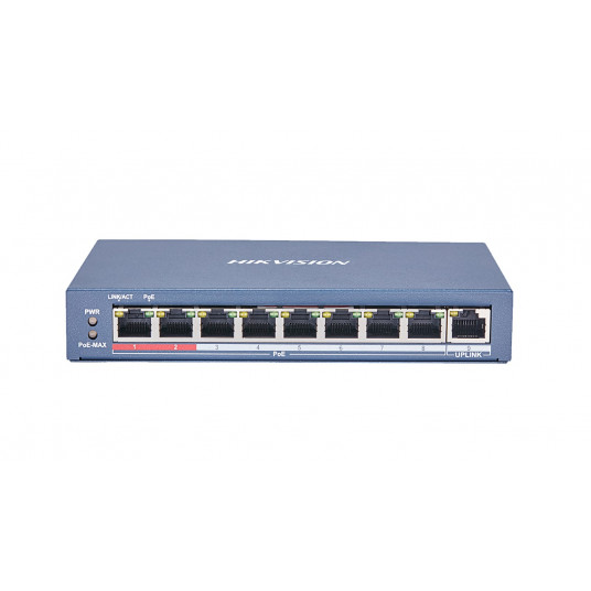  Hikvision 8-Port Gigabit Switch DS-3E0109P-E(C) Unmanaged, Desktop, PoE/Poe+ ports quantity 8, Ethernet LAN (RJ-45) ports 1 