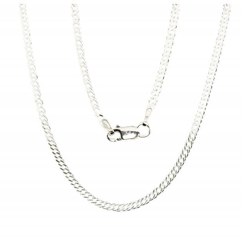 Sidabrinė grandinėlė Rombo 2 mm , briaunų apdirbimas deimantu