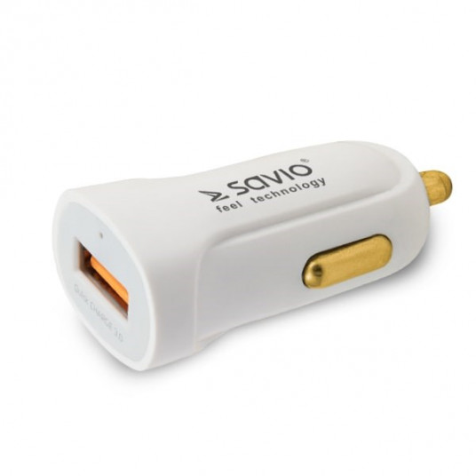  SAVIO Quick Charge 3.0A automobilinis įkroviklis SA-05/W 