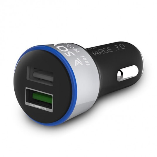  Savio Quick Charge 3.0A automobilinis įkroviklis SA-06/B 