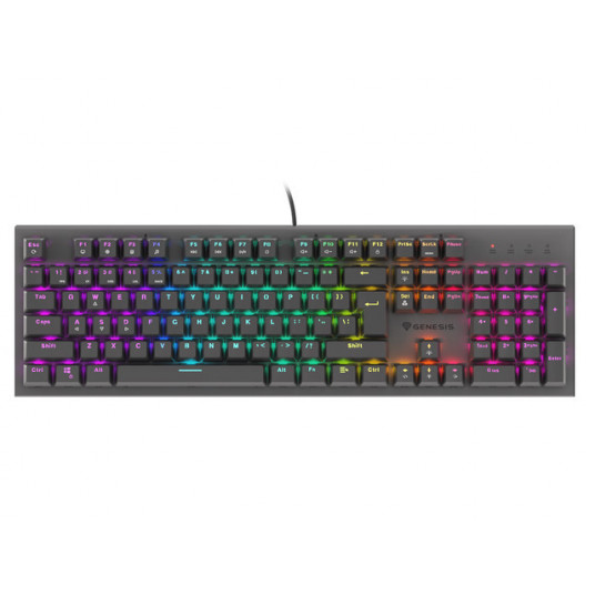  Genesis THOR 303, Mechanical Gaming Keyboard, RGB LED light, US, Black, Wired, USB Type-A 