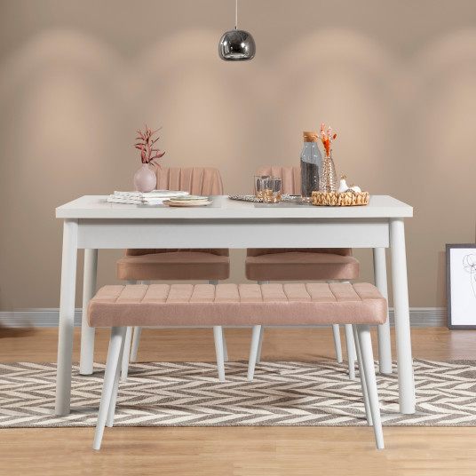 Valgomojo stalas su kėdėmis Hanah Home Costa 0900 - 3 B
