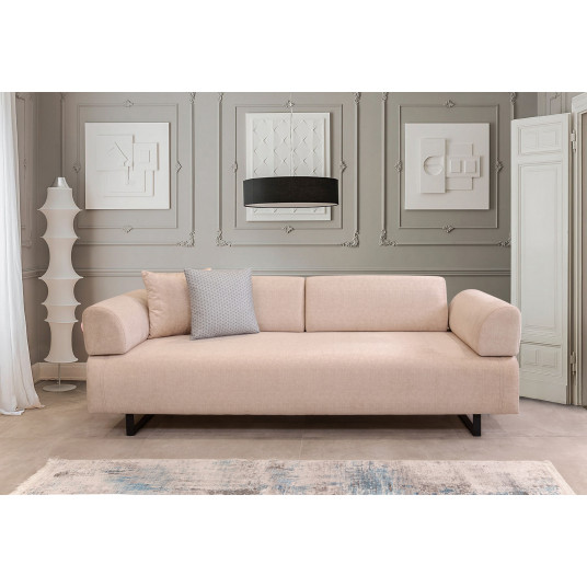 Sofa - lova Infinity su šoniniu staliuku beige