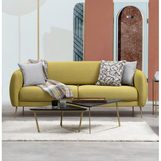 Sofa - lova Sevilla trivietė geltona