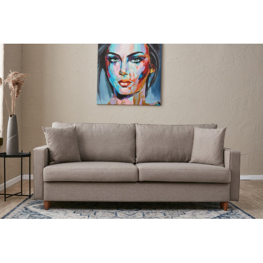 Sofa - lova Eva kreminė