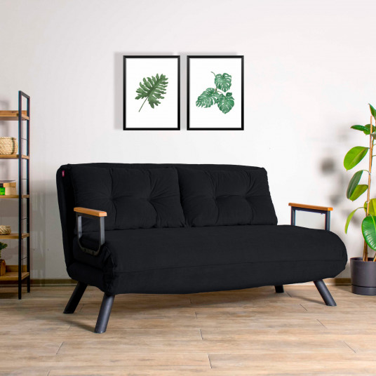 Sofa - lova Sando dvivietė juoda