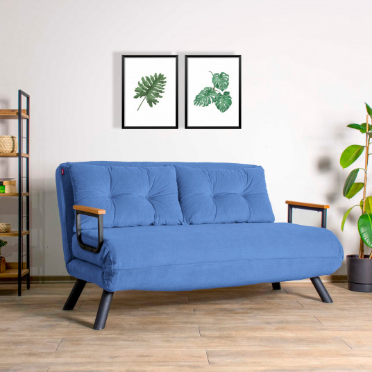Sofa - lova Sando dvivietė mėlyna