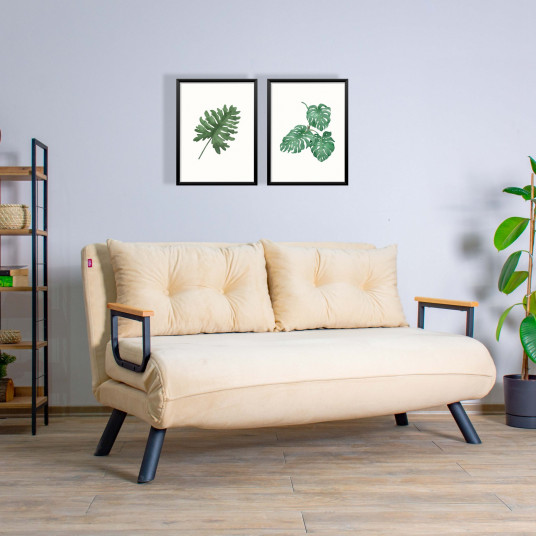 Sofa - lova Sando dvivietė kreminė