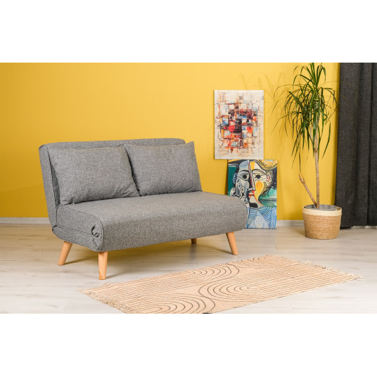 Sofa - lova Folde dvivietė pilka
