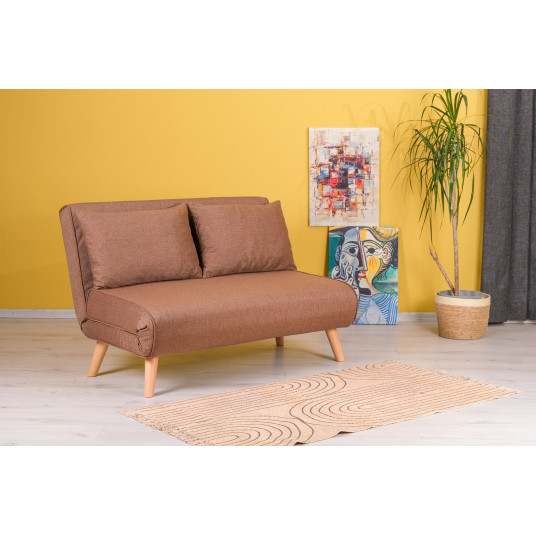 Sofa - lova Folde dvivietė ruda