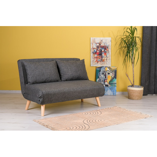 Sofa - lova Folde dvivietė pilka