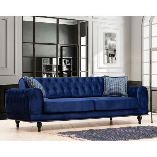Sofa - lova Arredo Capitone v2 mėlyna