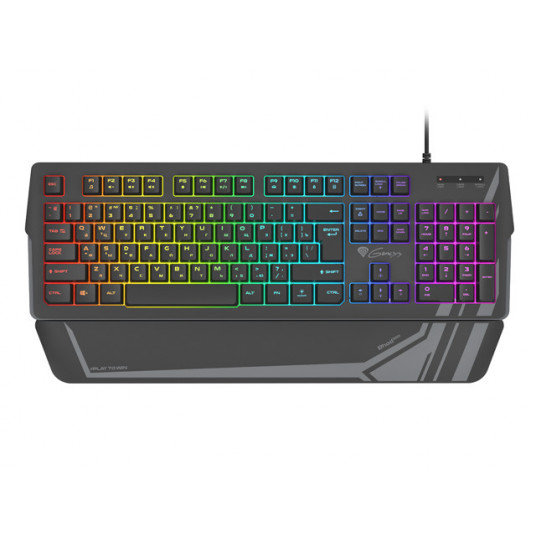 Klaviatūra Genesis RHOD 350, RGB, RU layout, Wired, Black
