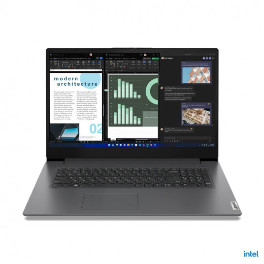 Lenovo Essential V17-IAP (Gen 3) Iron Grey, 17.3 ", IPS, FHD, 1920 x 1080 pixels, Anti-glare, Intel Core i5, i5-1235U, 16 GB, 8GB Soldered DDR4-3200 + 8GB SO-DIMM DDR4-3200, 256 GB, Intel Iris Xe Graphics, No Optical drive, Windows 11 Pro, 802.11ax, 5.1,