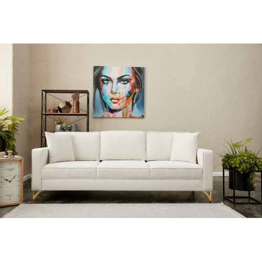  Sofa Berlin kreminė, auksinė 
