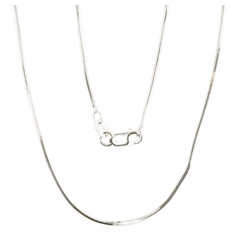 Sidabrinė grandinėlė Snake 1 mm , briaunų apdirbimas deimantu