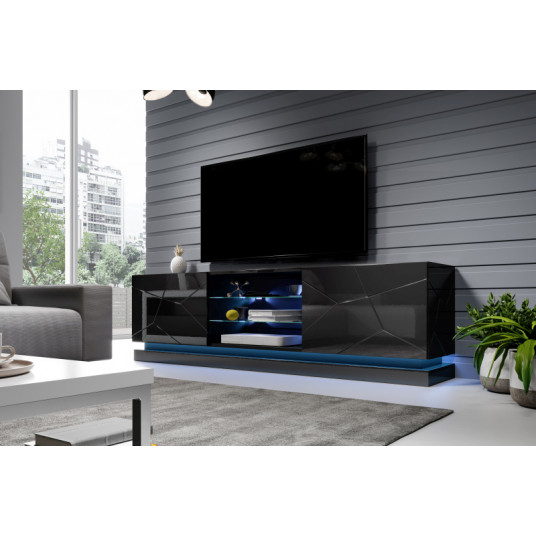 TV spintelė QIU 200 juoda
