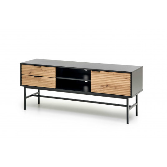TV spintelė MURANO RTV-1 ąžuolo/juoda
