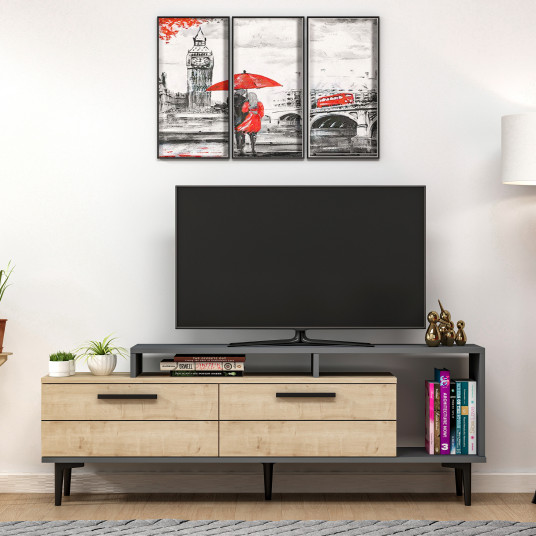 TV spintelė Niva - ąžuolo, antracito