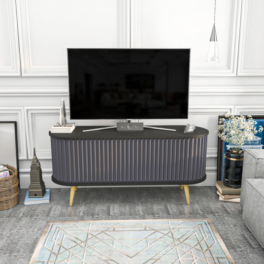 TV spintelė Stor - juoda, antracito