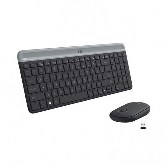  Desktop Logitech Slim Combo MK470 SWE (W), black 