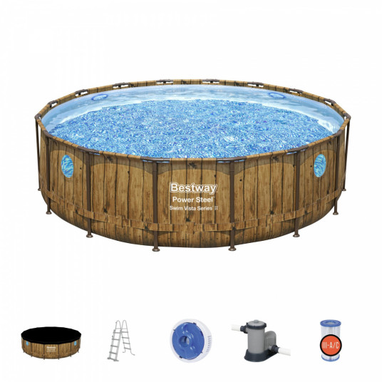  Baseinas Bestway Power Steel Swim Vista, 488x122 cm 
