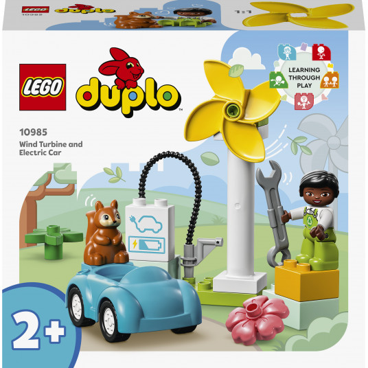  LEGO® 10985 DUPLO® Town Vėjo turbina ir elektromobilis 