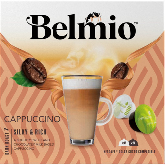 Kava Dolce gusto kavos aparatams Belmio cappuccino BLIO80011, 16 kapsulių dėžutėje