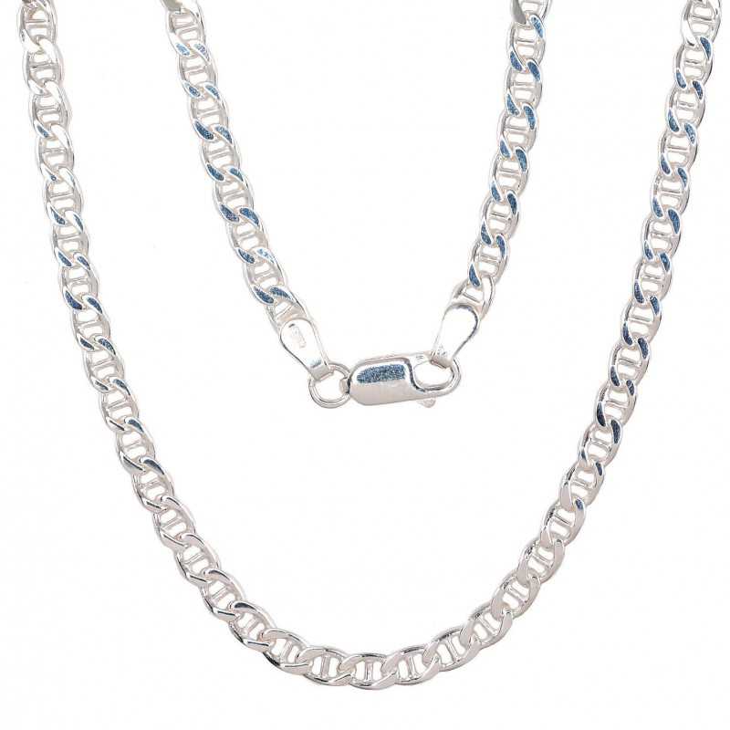 Sidabrinė grandinėlė Marina 3.9 mm , briaunų apdirbimas deimantu