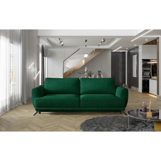 Sofa - lova Megis su patalynės dėže žalia, Monolith 37