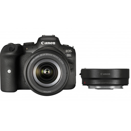  Sisteminis fotoaparatas Canon EOS R6 + RF 24-105mm F4-7.1 IS STM + Mount Adapter EF-EOS R 