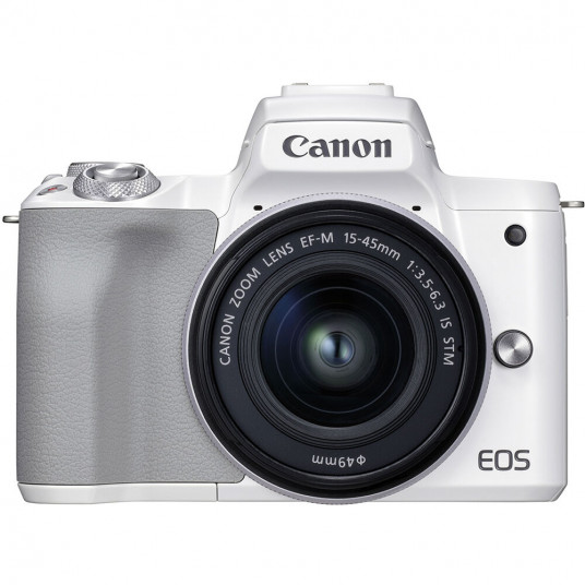  Sisteminis fotoaparatas Canon EOS M50 Mark II 15-45 IS STM (White) 