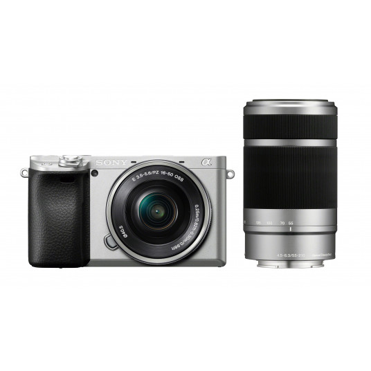  Sony A6400 + 16-50mm OSS + 55-210mm OSS (Silver) | (ILCE-6400Y/S) | (α6400) | (Alpha 6400) 