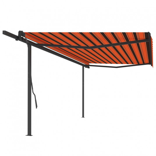 Automatiniu būdu ištraukiama markizė, oranžinė ir ruda, 5x3,5m