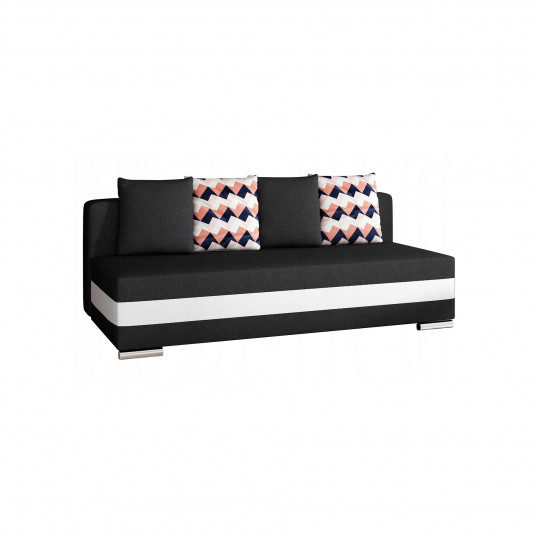 Sofa - lova Calia su patalynės dėže juoda, Sawana 14, Soft 17 
