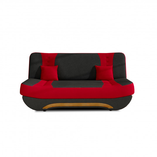 Sofa - lova Ewa II su patalynės dėže juoda, Alova 04, Alova 46