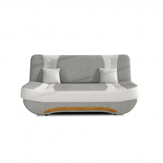 Sofa - lova Ewa II su patalynės dėže pilka, Sawana 21, Soft 17