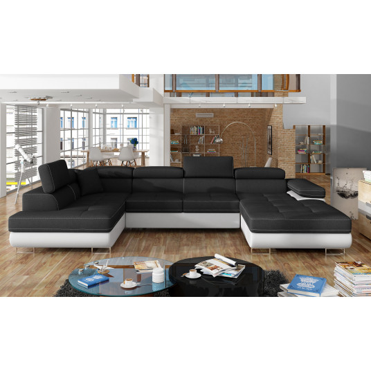  Kampinė sofa Rodrigo su patalynės dėže, audinys Sawana 14, Soft 17 