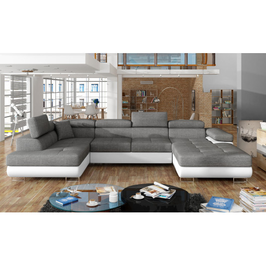 Kampinė sofa Rodrigo su patalynės dėže, audinys Sawana 05, Soft 17