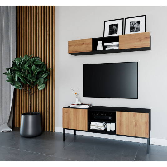 TV spintelė Lanzzi 120 ruda, juoda