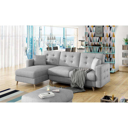  Kampinė sofa Asgard su patalynės dėže, audinys Sawana 21 
