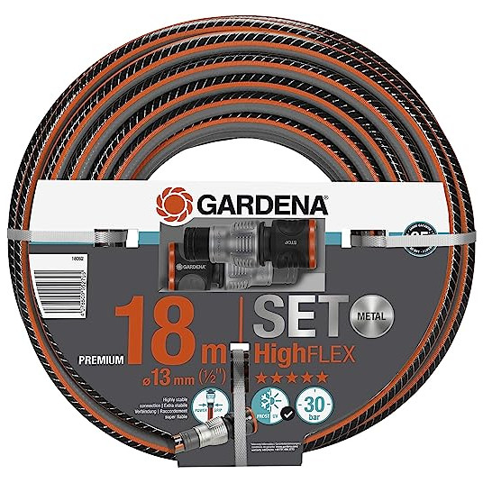 Žarna Gardena "Highflex" 13 mm (1/2"), 18 m su "Premium" jungtimis. 10x10, 18062-20