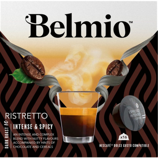 Kava Dolce gusto kavos aparatams Belmio Ristretto BLIO80004, 16 kapsulių dėžutėje