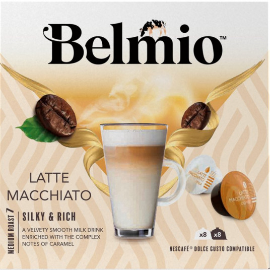 Kava Dolce gusto kavos aparatams Belmio Latte Macchiato BLIO80014, 16 kapsulių dėžutėje