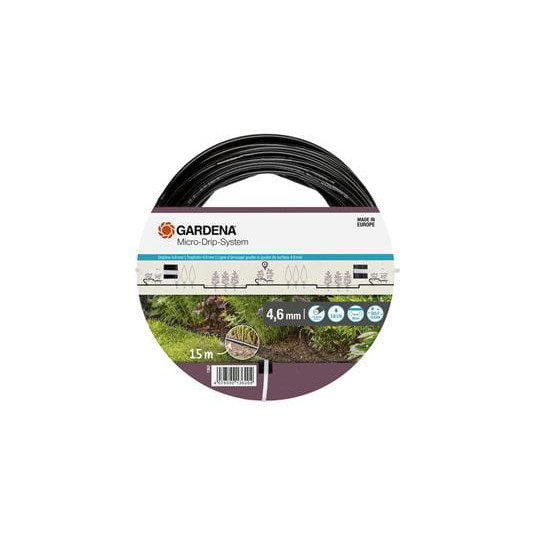 Lašelinio drėkinimo vamzdis 4,6 mm, 15 m Gardena 01362-20