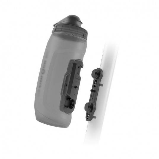  Gertuvė su laikikliu Fidlock Twist bottle 590 transparent black, with Fidlock logo 