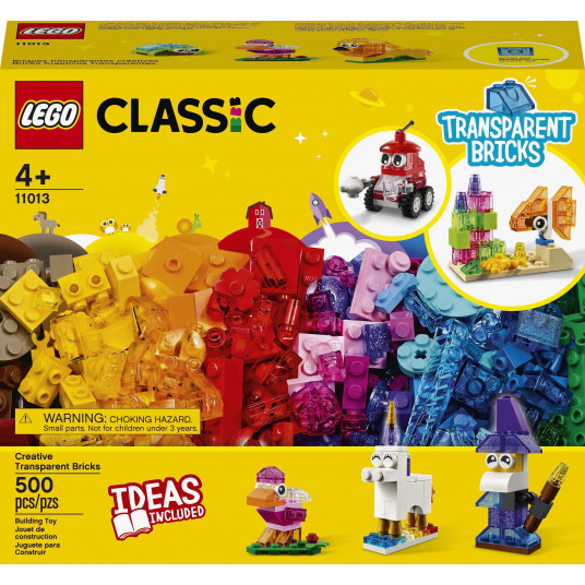  LEGO® 11013 CLASSIC Kūrybinės skaidrios kaladėlės 